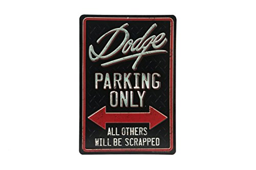 Open Road Brands Dodge Parking Only geprägtes Metallschild – Vintage Dodge Schild für Garage – All Others Will Be Scrapped