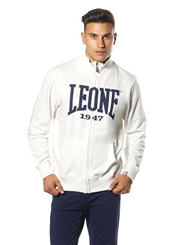Leone 1947 Never Out Stock, Sweatshirt mit Reißverschluss Herren, Herren, Never Out Stock, Bianco (weiß), XXXL