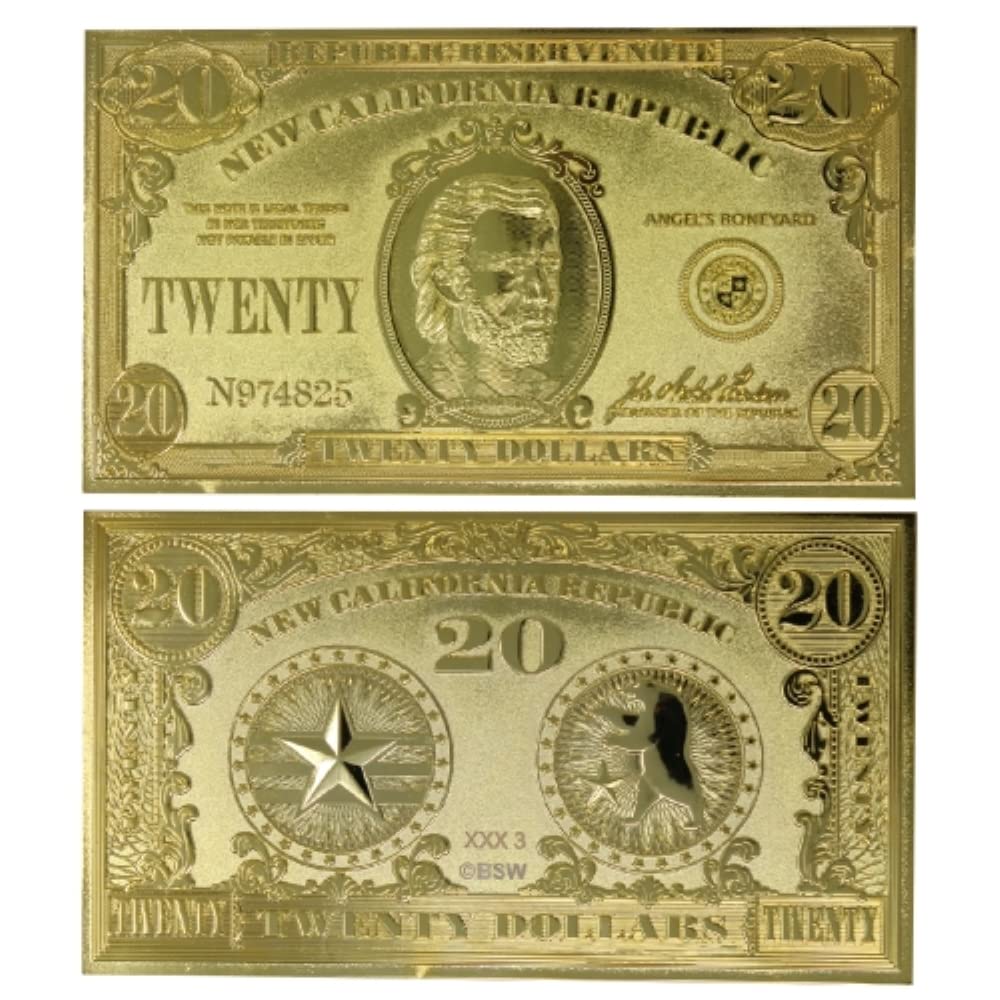 Fanattik B-FLT45G Fallout Limited Edition Vergoldete 20 Dollar Banknote, Mehrfarbig