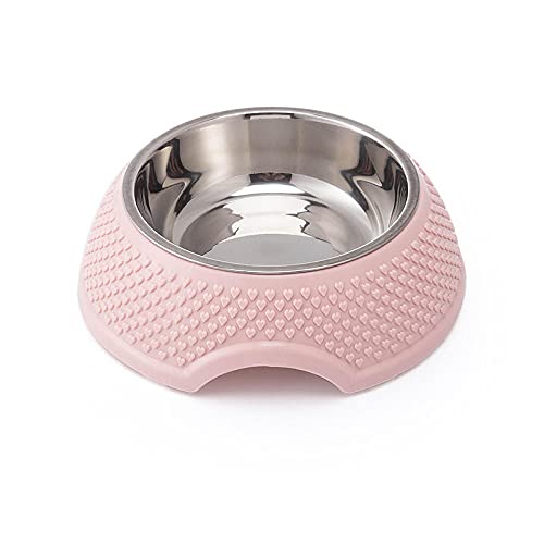 Haustier Schüssel Napf Für Katzen Und Hunde Tiernahrungsutensilien Edelstahl Hundenapf Herzförmige Hundenapf Katzenschale Wasserschale Pink