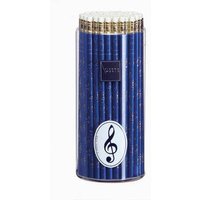 Bleistiftbox Violinschlüssel Blau 72 Stück Bleistifte