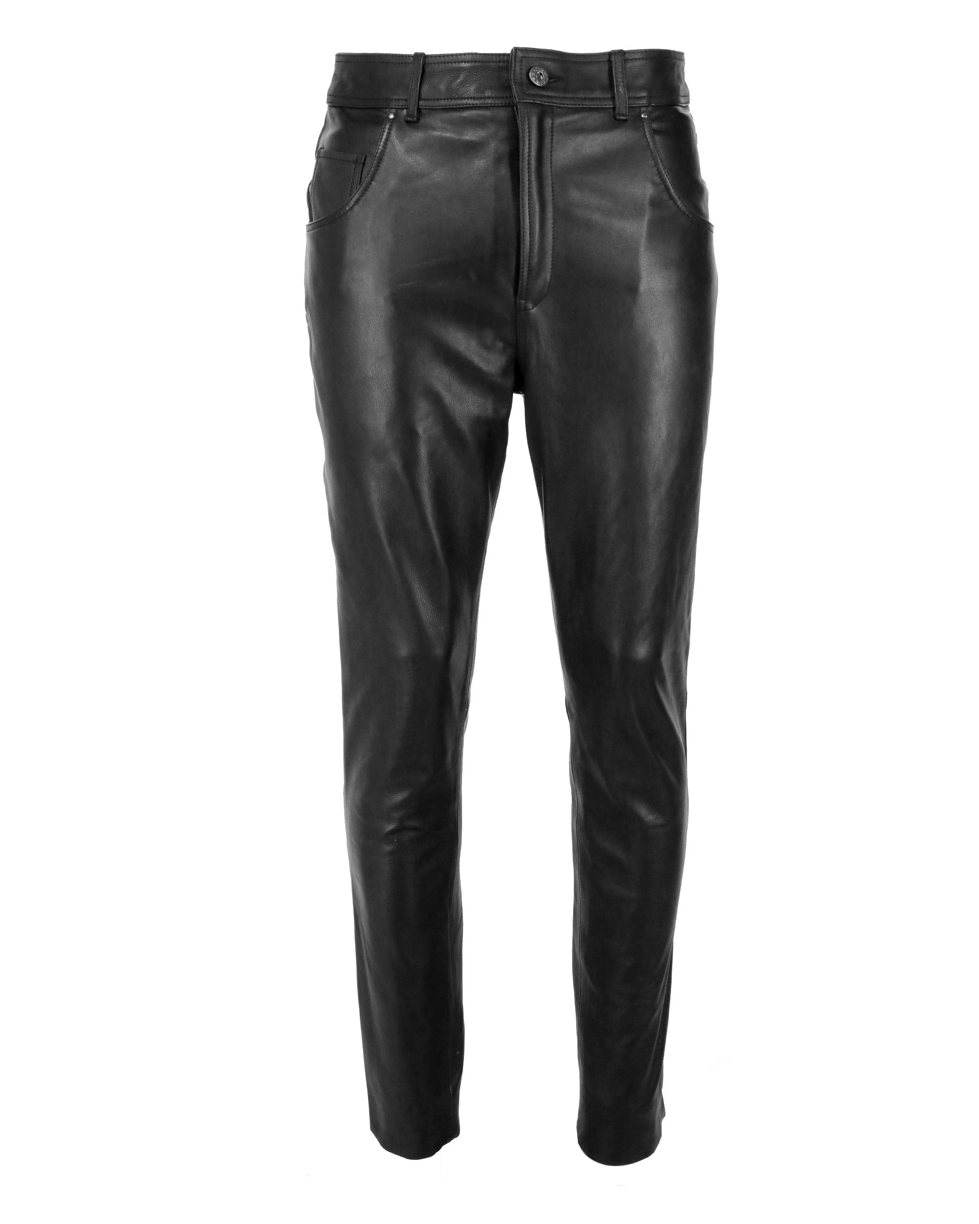 JCC Herren Lederhose Mit Geradem Schnitt 31020354 Black 52 Braun