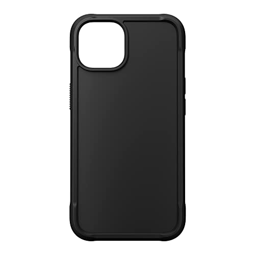 NOMAD Rugged Case für iPhone | Robuste Schutzhülle mit Rahmen aus Polycarbonat | Matte TPE-Rückseite | MagSafe-kompatibel | iPhone 14 | Black