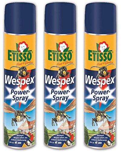 Etisso Wespex Power-Spray Wespenspray gardopia Sparpakete + Zeckenzange mit Lupe (6 x 600 ml)
