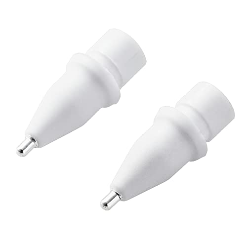 Elecom P-TIPAP01 Ersatzfeder für Apple Pencil, 2 Stück, Metall, extrafein, Dicke: 1 mm Durchmesser, kompatibel mit 1. und 2. Generation, Weiß
