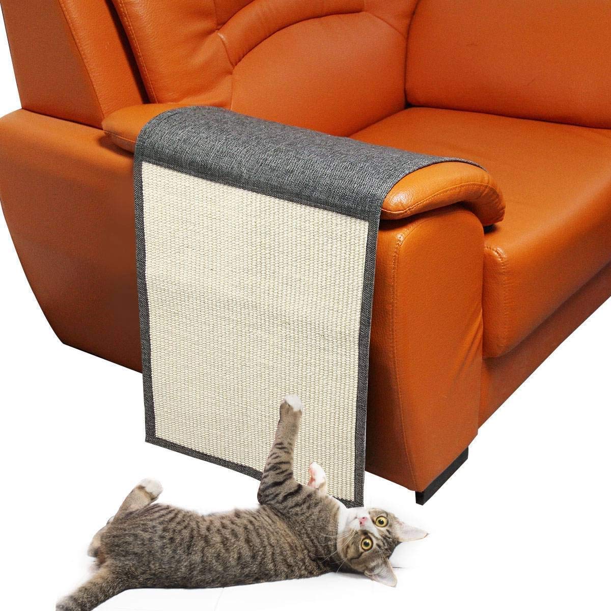 Btrice Natural Sisal Möbelschutzkissen Cat Scratching Board, Cat Scratching Cushion Sofa Shield - Kratzteppich Für Bett, Stuhl, Sofa, Sitz, Treppe