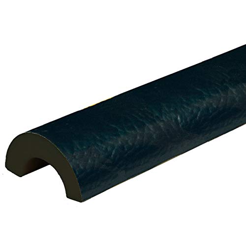 Betriebsausstattung24® Rohrschutzprofil Typ R50 | schwarz | selbstklebend | Länge: 1,0 m