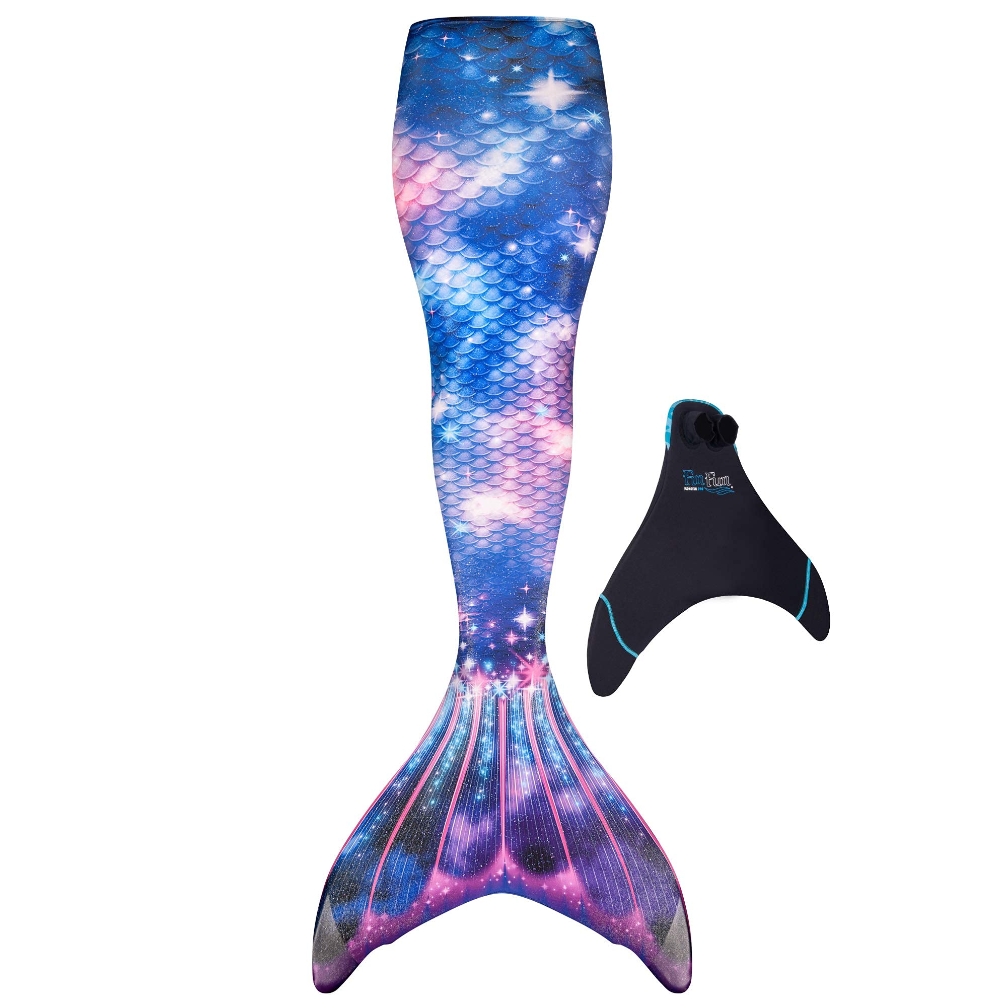 Fin Fun Limited Edition Mermaid Tail zum Schwimmen für Frauen, Teenager und Erwachsene mit Monoflosse, X-Small, Lunar Tide