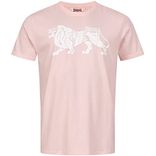 Lonsdale Men's ENDMOOR T-Shirt, Pastel Rose/White, M