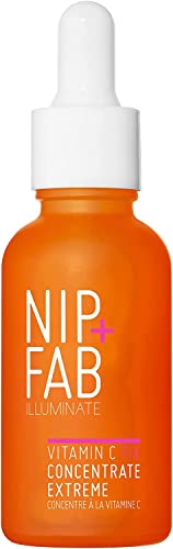 Nip+Fab Vitamin C Fix Konzentrat Extrem 15% 30 ml | Face Skin Radiance Booster | 3 Formen von Vitamin C | Ferulasäure | Hautschutz | Feuchtigkeitsspendendes, Hydratisierendes Antioxidans