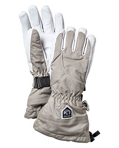HESTRA - Women's Heli Ski 5 Finger - Handschuhe Gr 7 grau/weiß