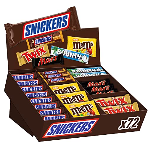 Mars, Snickers, Bounty & mehr Mixed Schokoriegel Topseller Box | Großpackung Schokolade | 72 Riegel | 3.5 kg