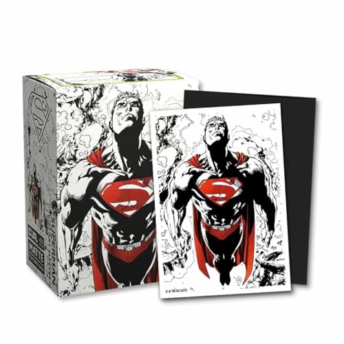 Dragon Shield Sleeves - Sleeves - Dragon Shield Limited Edition Matte Dual Art: Superman Core (Rot/Weiß) 100 CT - MTG Kartenhüllen sind glatt & robust