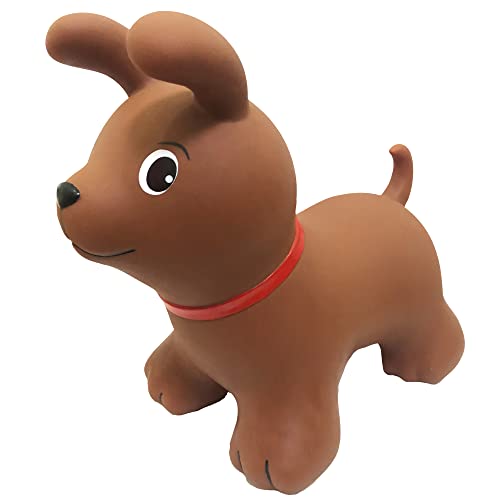 Gerardo's Toys GT69365 My First Jumpy Hüpfspielzeug Hund für drinnen und draußen, Hüpftier Kinder, Tragfähigkeit bis 100 kg, Hochwertige Qualität, Inklusive Luftpumpe