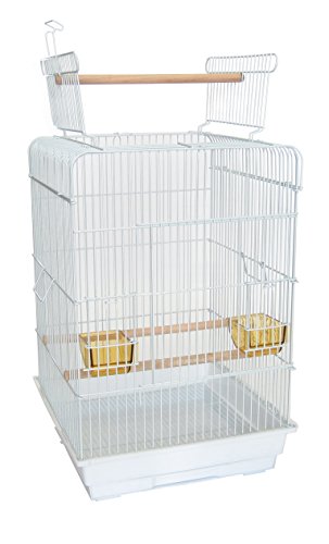 YML A5984 Papageienkäfig, 1,9 cm, offener Oberseite, 45,7 x 45,7 cm, Weiß