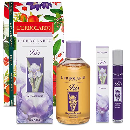 L'Erbolario Geschenkbox Iris Duo - Duschgel 250 ml + Parfüm 15 ml + GRATIS CC Cream Rougj Medium Shades 25 ml