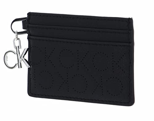 Calvin Klein Re-Lock Cardholder W/Charm Perf CK Black