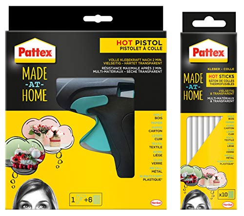 Pattex Hot Pistol Starter Set-Hobby, 1425723 + Pattex 1425722 Hot Sticks Hobby 200 g