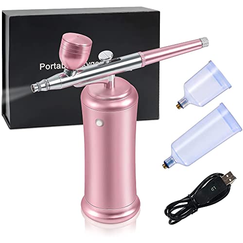 Air Brush Kompressor-Set,Airbrush Set,Airbrush Set Mit Kompressor,Air Brush Set, Mini Cordless Compressor, Mini Air Brush Set für Malerei, Tätowierung, Nagelkunst, Mode, Make-up, Kuchendekoration