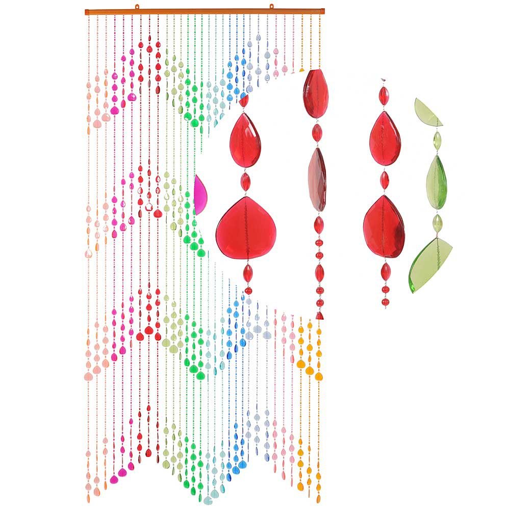 HAB & GUT -DV0193- Türvorhang KLUNKER, Mehrfarbig, 90 x 200 cm Perlenvorhang