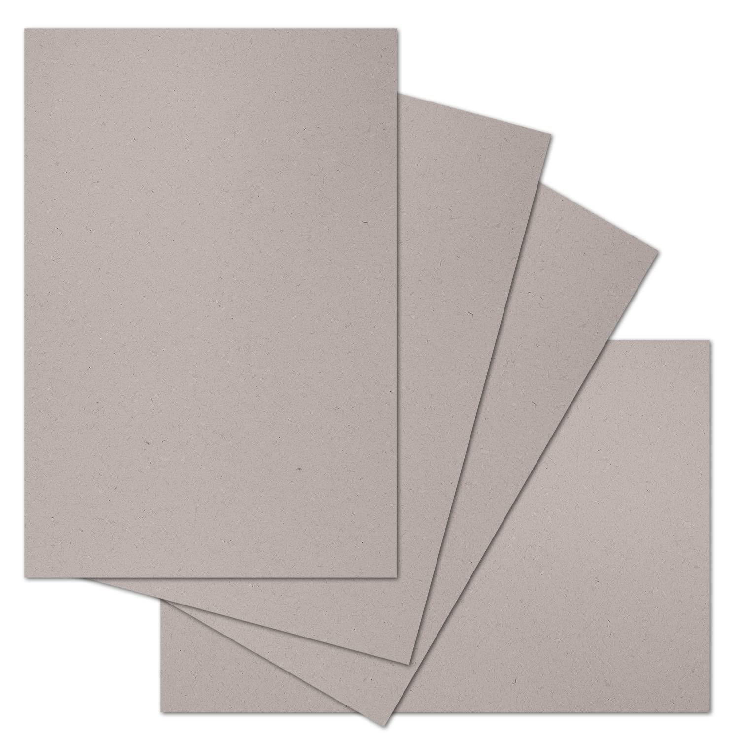 ARTOZ 50x Bastelkarte DIN A4 - Farbe: beech (hellgrau / hellbraun) - 21 x 29,7 cm - 216 g/m² - Einzelkarte ohne Falz - dickes Bastelpapier - Serie Green-Line
