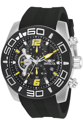 Invicta Pro Diver Herren-Armbanduhr 50mm Armband Silikon Batterie Analog 22809