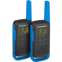 Motorola Talkabout T62 - Tragbar - Two-Way Radio - PMR - 446 MHz - 16 Kanäle - Schwarz, Blau (Packung mit 2) (188044)
