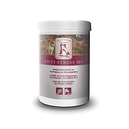 Mühldorfer Anti Stress Mg, 0,75 kg, kräftigt das Nervenkostüm, erhöht die Stressresistenz, Ergänzungsfutter für alle Pferde und Ponys