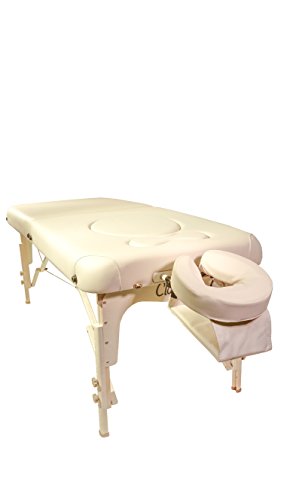 Mobile Massageliege Clap Tzu FEMINA SET, 184x76 cm, crema