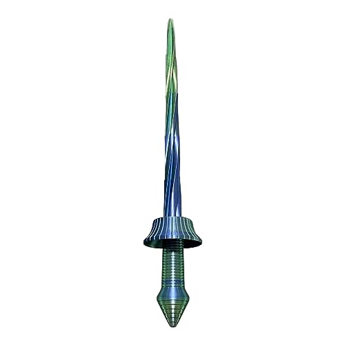mugeleen 3D Printing Retractable Sword, Bunt 3D-Druck Einziehbares Schwert, 3D-Druckmesser, Handmade Retractable Toy Decoration, Handgefertigtes Einziehbares Messer (B)