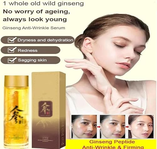 Ginseng Extract Liquid, Ginseng Anti-Wrinkle Serum, Ginseng Essence Water, Ginseng Extract Anti Wrinkle Serum, Ginseng Polypeptide Anti-Ageing Essence Toner, Reduces Wrinkles, Improves Sagging (3PCS)