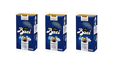 6x Perugina Baci Bijou Assortito Pralinen Schokolade Extra gefüllte dunkle mit Haselnüssen 200g
