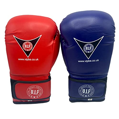 VIP Unisex entworfen und verwendet von Profis Reihe wurde von ehemaligen europäischen Cha-Boxhandschuhen entworfen, blau, 473 g UK