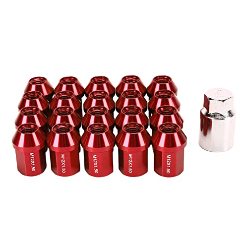 Autoteile, Rustptoof Closed End Radmuttern M12x1.5 35mm Ersatz für Lafesfa 2019 zur Reparatur(rot)