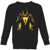 Shazam Lightning Silhouette Kids' Sweatshirt - Black - 9-10 Jahre - Schwarz