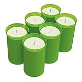 Bio Green 6er-Set Ökologische Kerzen aus Biomasse für Frostwächter „Firefly“ | ca. 42 Stunden Brenndauer pro Kerze | nachhaltig | CO²-neutral