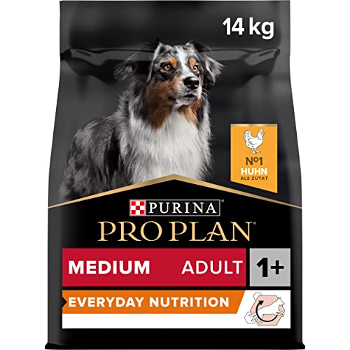 Pro Plan Dog Medium Adult, Reich an Huhn, Trockenfutter Beutel
