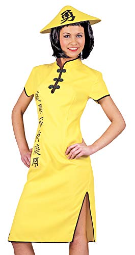 Gelbes Chinesin Kostüm für Damen