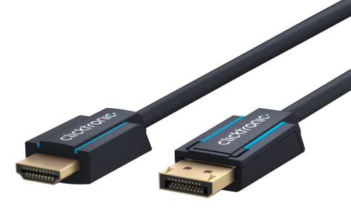 CLIKTRONIC DisplayPort/HDMITM Adapterkabel Ultra High Speed Kabel - DisplayPort/HDMITM - 4K@60Hz