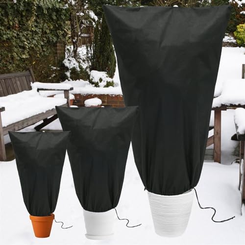 Winterschutz für Kübelpflanzen 2PCS Anlage Abdeckung Baum Winter Abdeckung Strauch Anlage Warme Schutz Tasche Frost Schutz for Hof Garten Pflanzen Kleine Baum Taschen. Pflanzenabdeckungen (Color : L