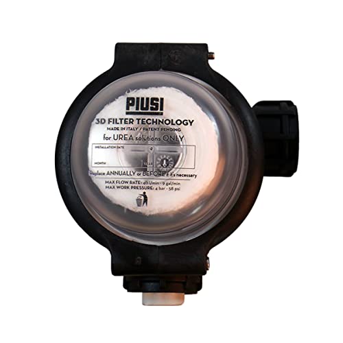 Piusi F00611D30 Filter für AdBlue 3D FILTER mit abnehmbarer Polypropylen-Kartusche, In/Out 1 Zoll BSP bis 38 l/min
