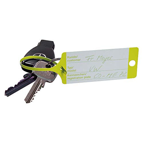 Schlüsselanhänger beschriftbar gelb Eichner | 100x Schlüssel Anhänger aus PP Werkstatt | Schlüsselanhänger Werkstatt