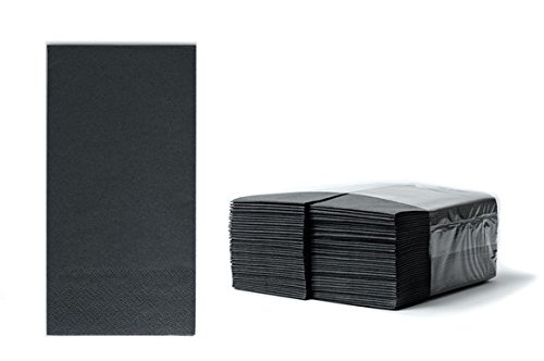Zelltuchservietten Tissue 33x33 cm, 2-lagig, 1/8 Falz schwarz, 1280 Stück je Karton, Servietten intensive Farben, hochwertige Tischdekoration günstig kaufen