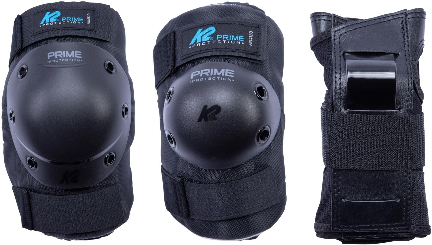 K2 Skates Unisex – Erwachsene PRIME PAD SET SLIM — Schoner Set fürs Inline Skaten — black - blue — 30E1414