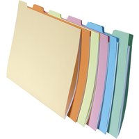 Exacompta 336000E Aktenmappen (Hängeregistraturen, Schränken, Festem-Karton, 240g, 24x16 cm, DIN A4) 60er Pack zufällige Farbe