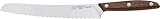 DUE CIGNI Brotmesser Serie 1896 Gesamtlänge 31,5 cm Griffbeschalung Walnussholz Art. 2C 1011 No