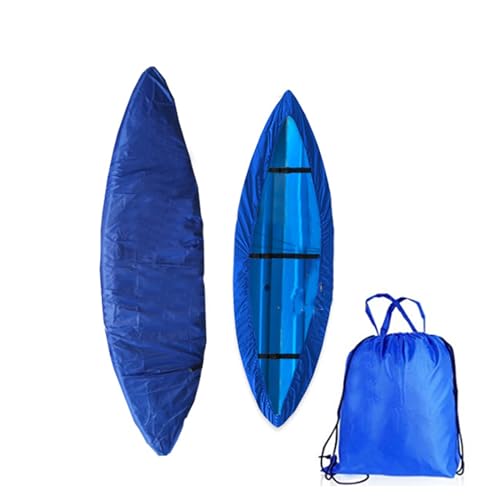 Kajak-Abdeckung, Kajak Persenning 420D UV-Schutz und staubdicht Staubschutzschild für Kanu Boot, für Fischerboot/Kajak/Kanu/Paddelbrett,Blau,2.6~3M