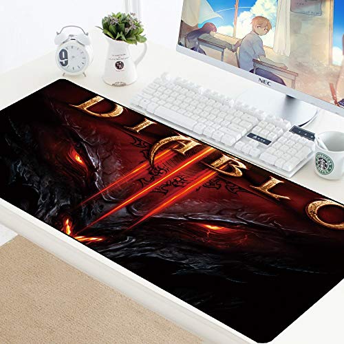 BILIVAN Diablo 3 Mauspad aus Gummi, Größe XL, großes Gaming-Mauspad, Maus-Gamer, rutschfest, PC-Mauspad, Lockedge HD, Büro, Padmaus für Laptop (3)