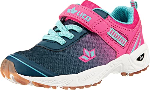 Lico Mädchen Barney VS Multisport Indoor Schuhe, Blau Marine/Pink/Türkis, 31 EU