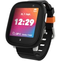 Xplora X6 Play - Wasserdichte Telefon Uhr für Kinder (mit SIM-Karte) 4G, Anrufe, Nachrichten, Schulmodus, SOS-Funktion, GPS, Kamera, Schrittzähler - inkl kostenlosem Tarif-Vertrag für 3 Mon. (SCHWARZ)